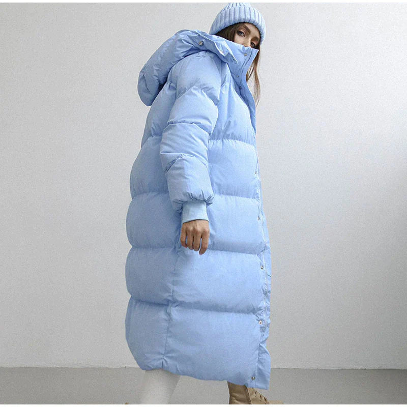 Lange Dames Winterjas met Capuchon – Warm, Winddicht en Modieus