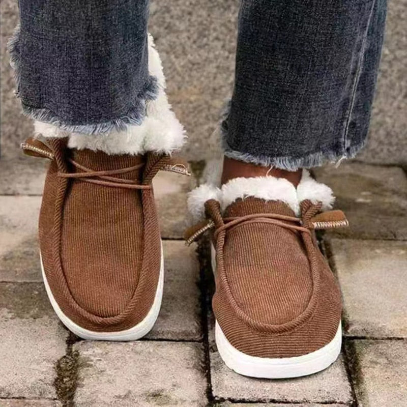 Dames winter loafers – Comfortabele gevoerde instappers