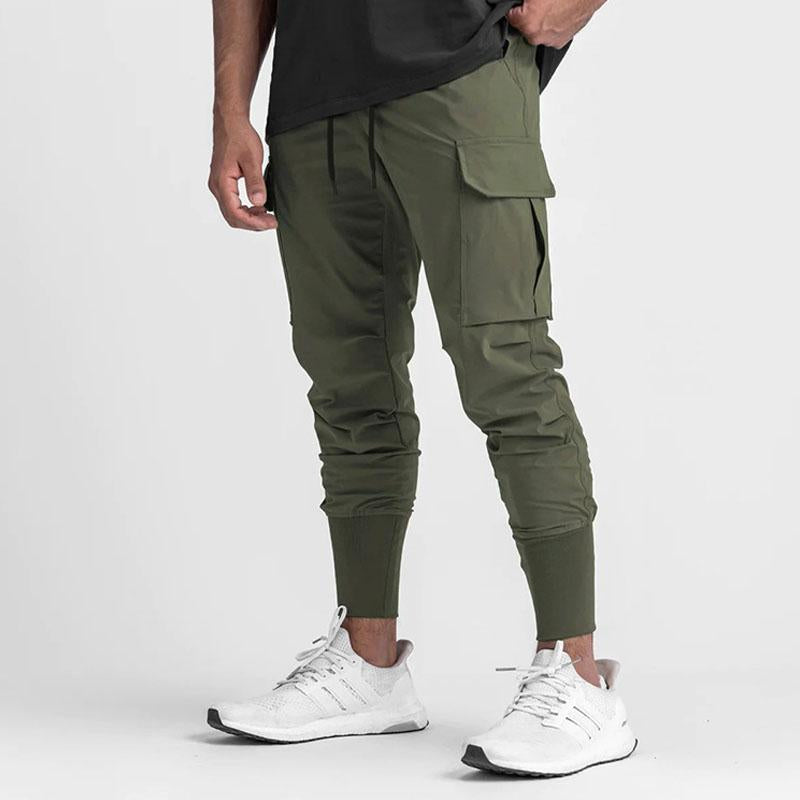 Heren Cargo Joggingbroek – Comfortabele Broek met Zakken en Tapered Fit