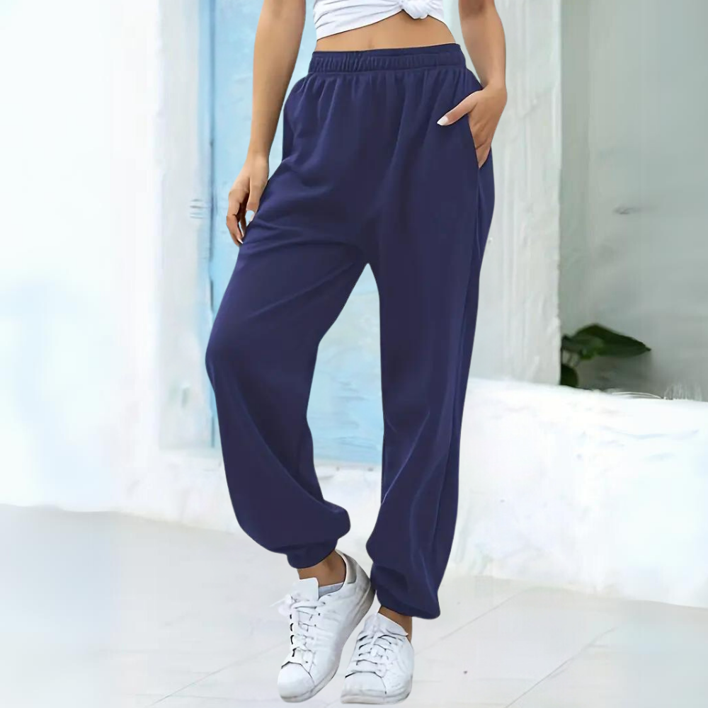 Damen-Jogginghose – Bequeme Loungehose mit elastischem Bund