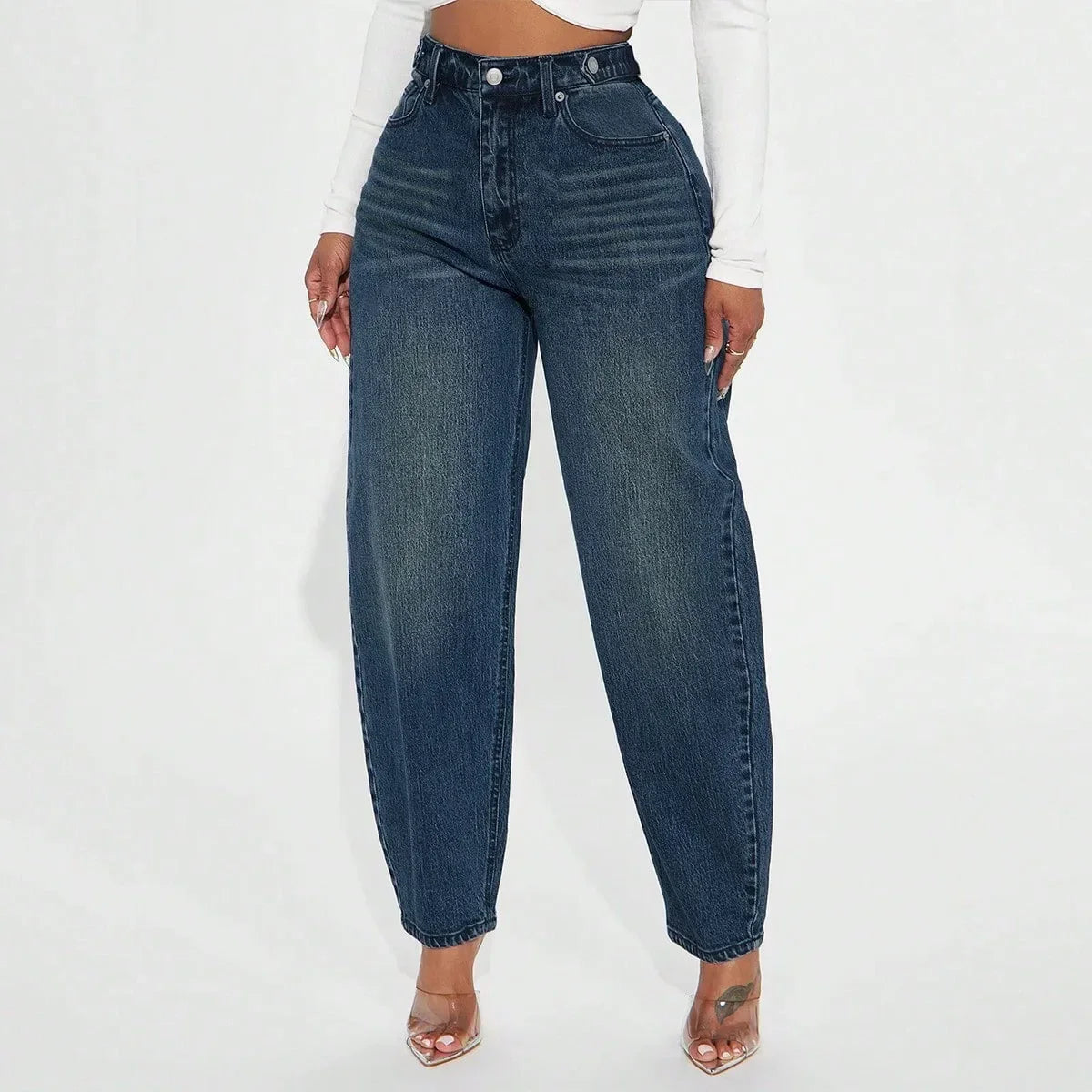 High-Waist Loose-Fit Jeans – Comfortabele en Stijlvolle Damesbroek