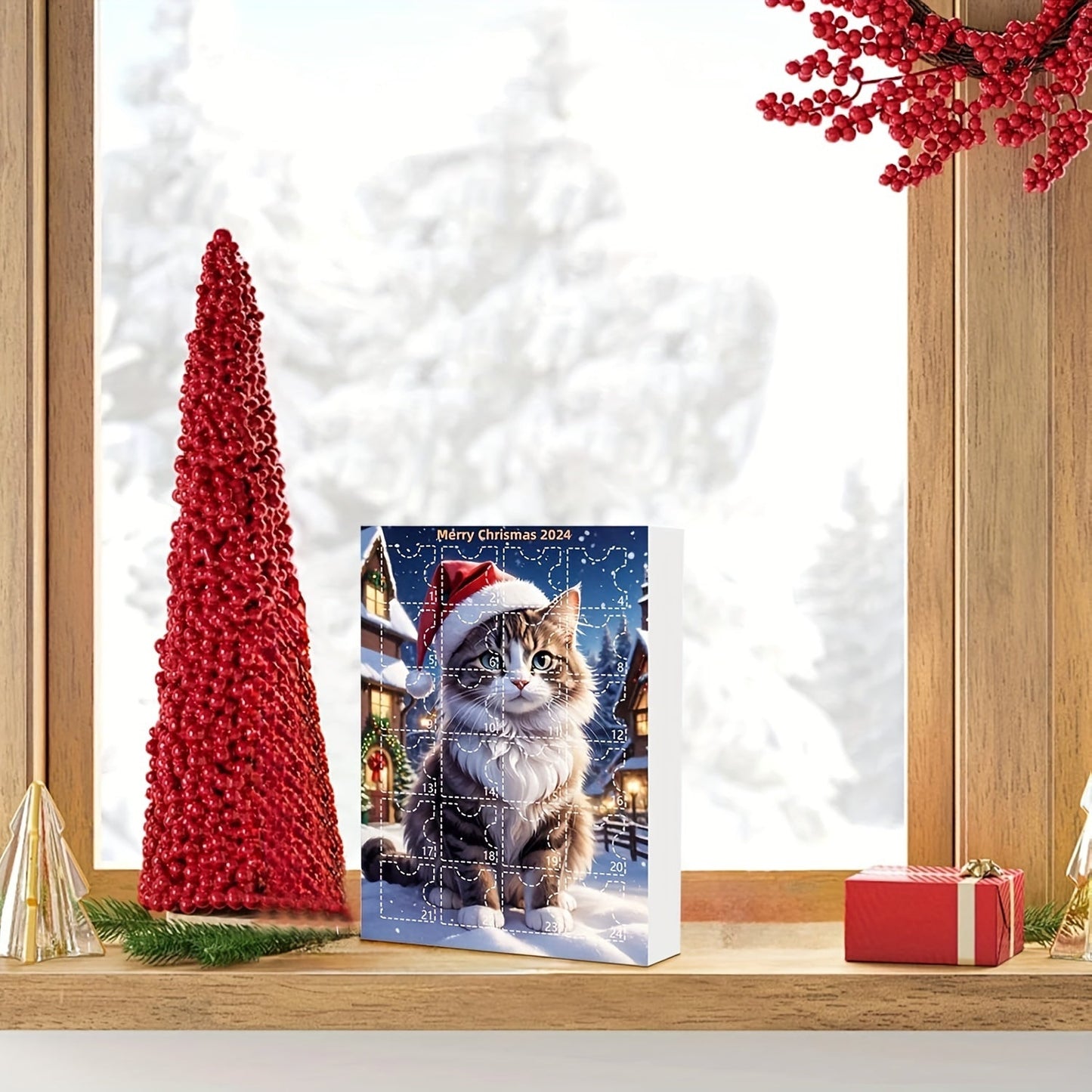 Kerst Kat Ornament – Schattige Hanger voor Boom, Auto & Decoratie