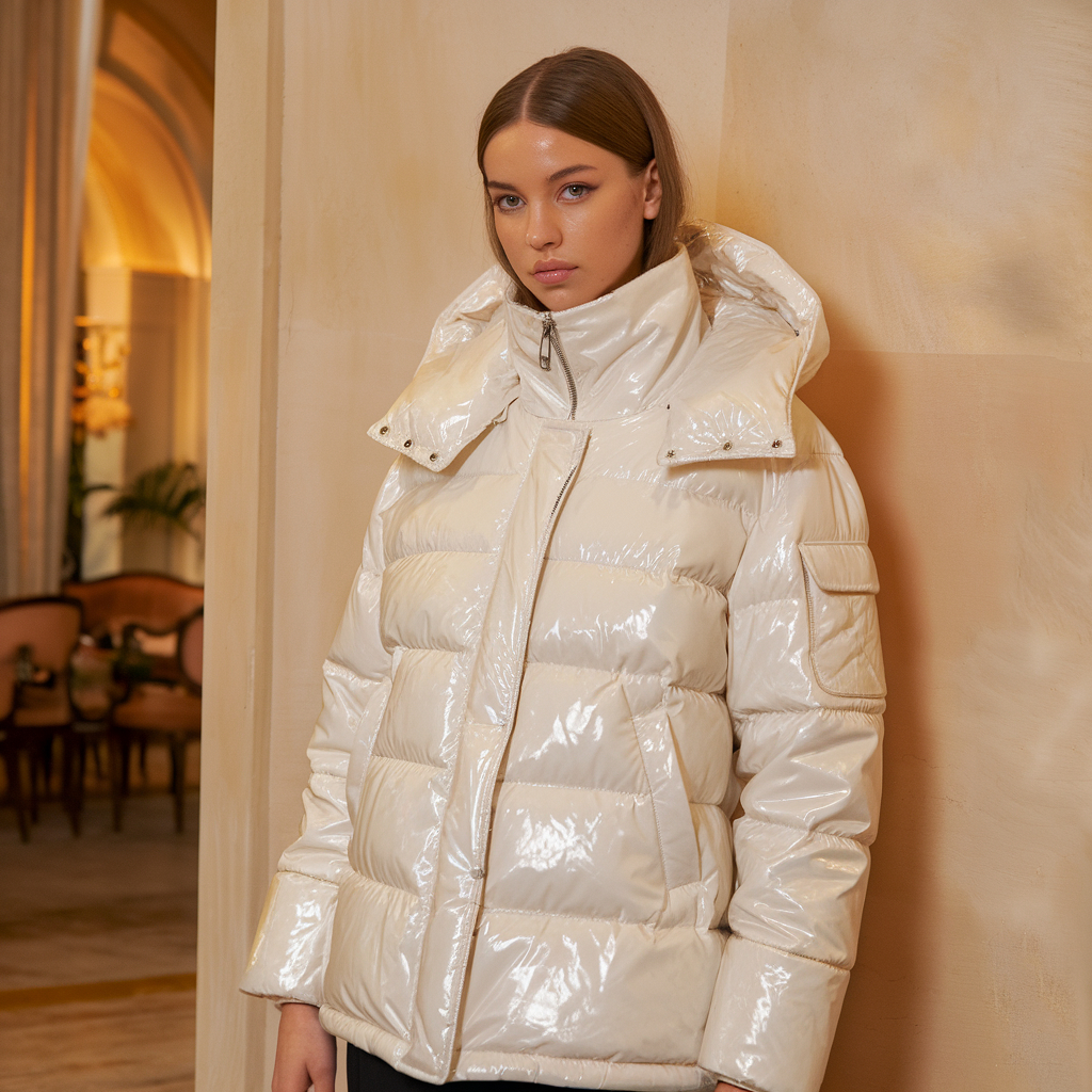 Glanzende Dames Pufferjas – Warm, Licht & Stijlvol voor de Winter