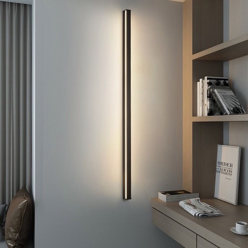 Minimalistische Lineaire LED Wandlamp – Modern Design in Matzwart